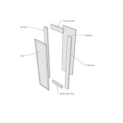 Modern Full Length Mirror Woodworking Project Plan and 3D SketchUp Model - DIGITAL DOWNLOAD