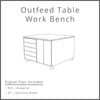 Out Feed Table Woodworking Project Plan and 3D SketchUp Model - DIGITAL DOWNLOAD