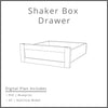 Shaker Box Drawer Woodworking Project Plan and 3D SketchUp Model - DIGITAL DOWNLOAD