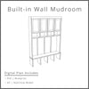 Wall Mudroom With Storage and Cubbies Woodworking Project Plan and 3D SketchUp Model- DIGITAL DOWNLOAD