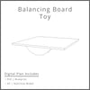 Balancing Board Woodworking Project Plan and 3D SketchUp Model - DIGITAL DOWNLOAD