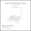 Carnival Ring Toss Game in a Box Woodworking Project Plan and 3D SketchUp Model - DIGITAL DOWNLOAD