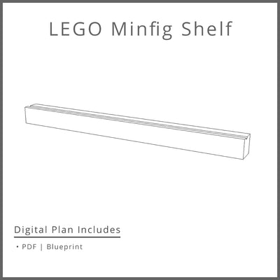 LEGO Minifig Shelf Woodworking Project Plan - DIGITAL DOWNLOAD