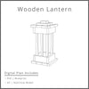 Wooden Lantern Decor Woodworking Project and SketchUp Model - DIGITAL DOWNLOAD