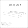 Simple Floating Shelf Plan Woodworking Project Plan and 3D SketchUp Model - DIGITAL DOWNLOAD