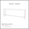 Sofa End Table Woodworking Plans And 3D SketchUp Model - DIGITAL DOWNLOAD