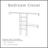 Bedroom Closet Printable Plans that Include 3D SketchUp Model