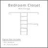 Bedroom Closet Printable Plans with Drawers that Include 3D SketchUp Model